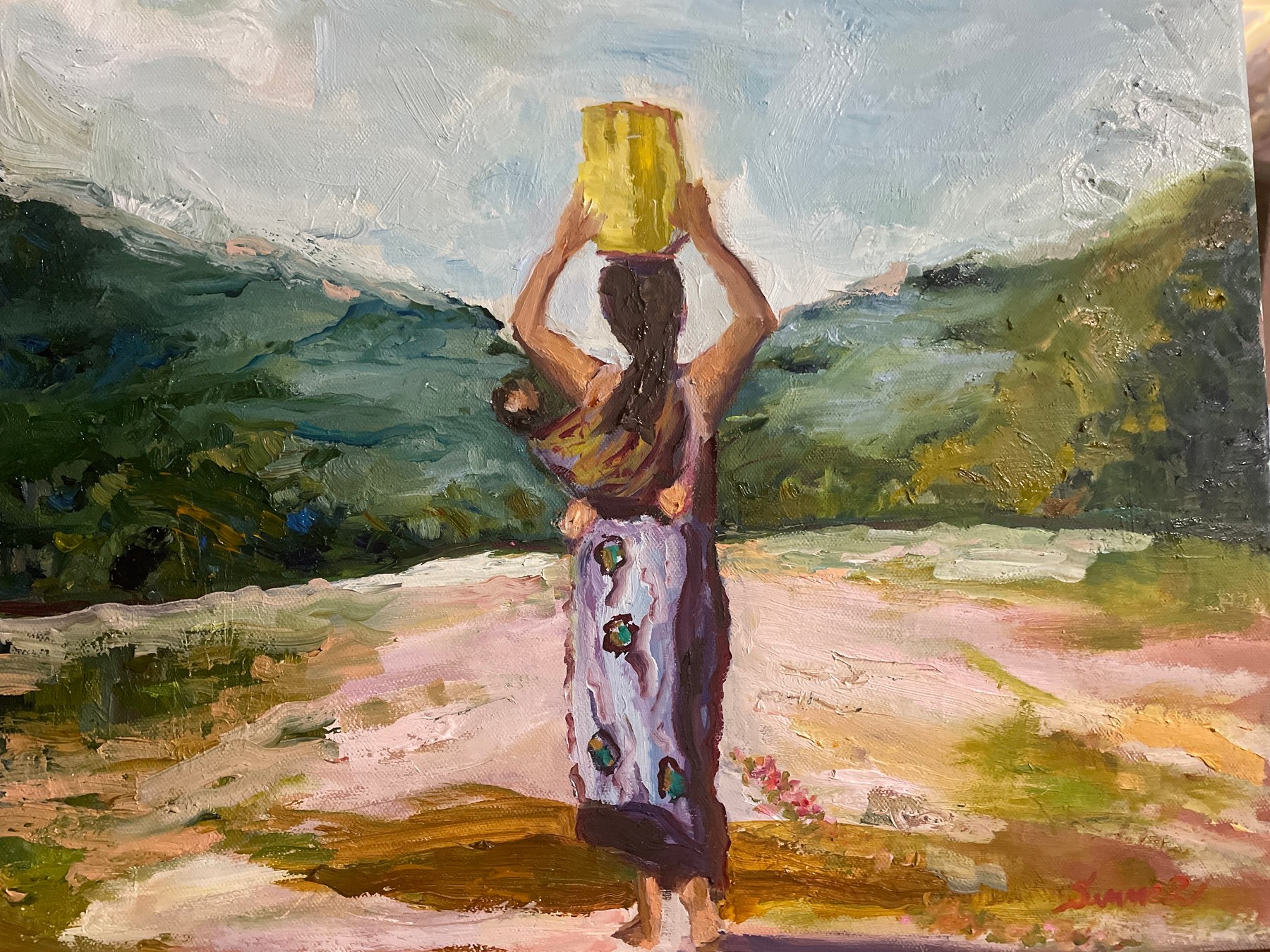 Watered by Grace, devotional oil painting by Summer Ray