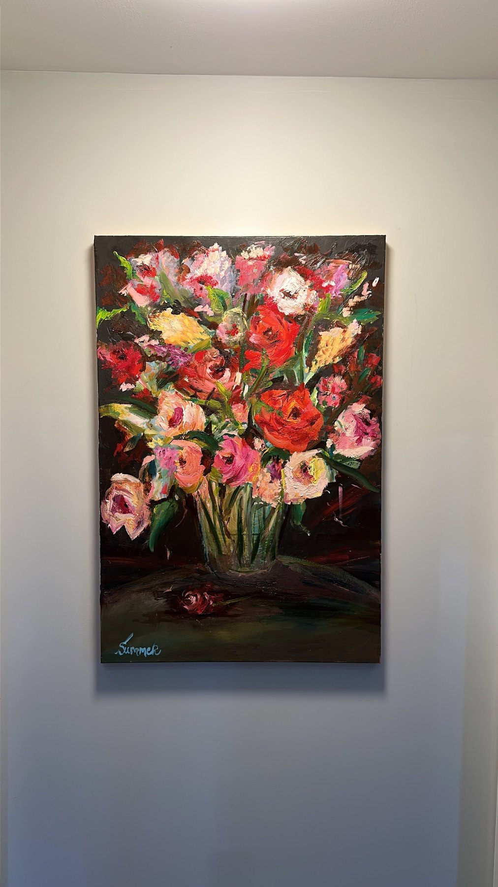 A Bouquet for Susan, commissioned oil painting by Summer Ray
